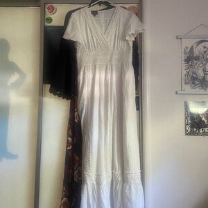 Gunne Sax for ModCloth white maxi dress